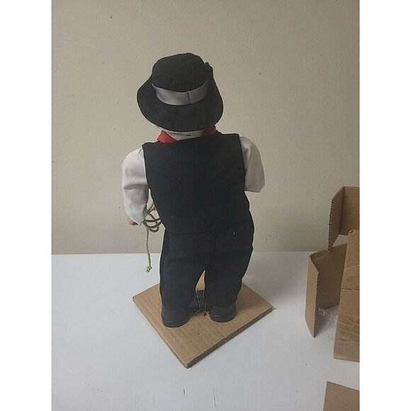 Vintage Holiday Time Dancing Animated Cowboy Santa Wish You Merry Christ… - Picture 3 of 16